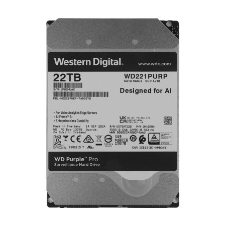 WD SATA-III 22TB WD221PURP