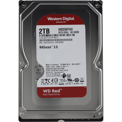 Western Digital HDD SATA-III  2Тb Red for NAS WD20EFAX, 5400 rpm, 256MB buffer